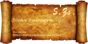 Sipka Zsuzsanna névjegykártya