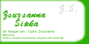 zsuzsanna sipka business card